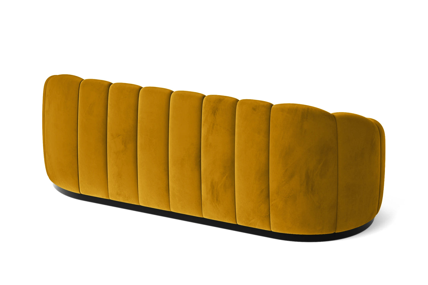 Columbia 3 Seater Sofa Yellow Velvet