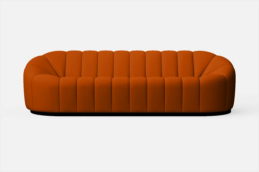 Columbia 4 Seater Sofa Orange Leather