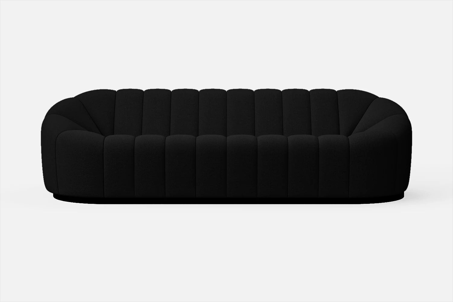 Columbia 4 Seater Sofa Black Linen Fabric