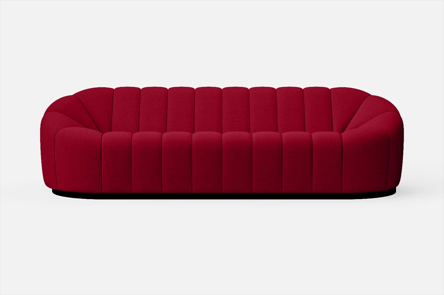 Columbia 4 Seater Sofa Red Linen Fabric