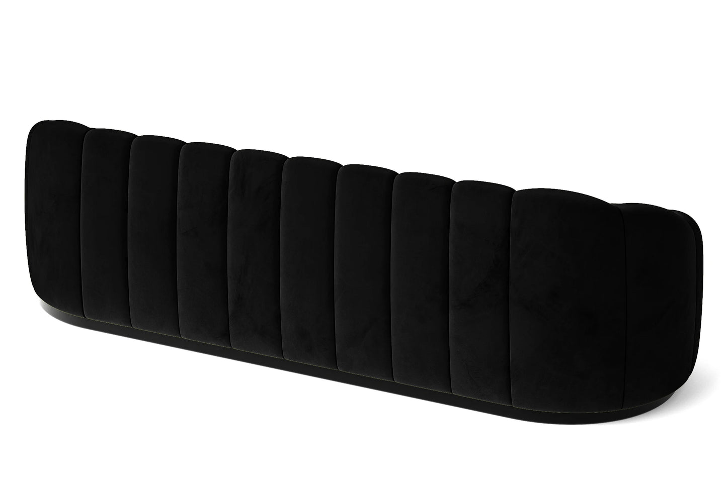 Columbia 4 Seater Sofa Black Velvet