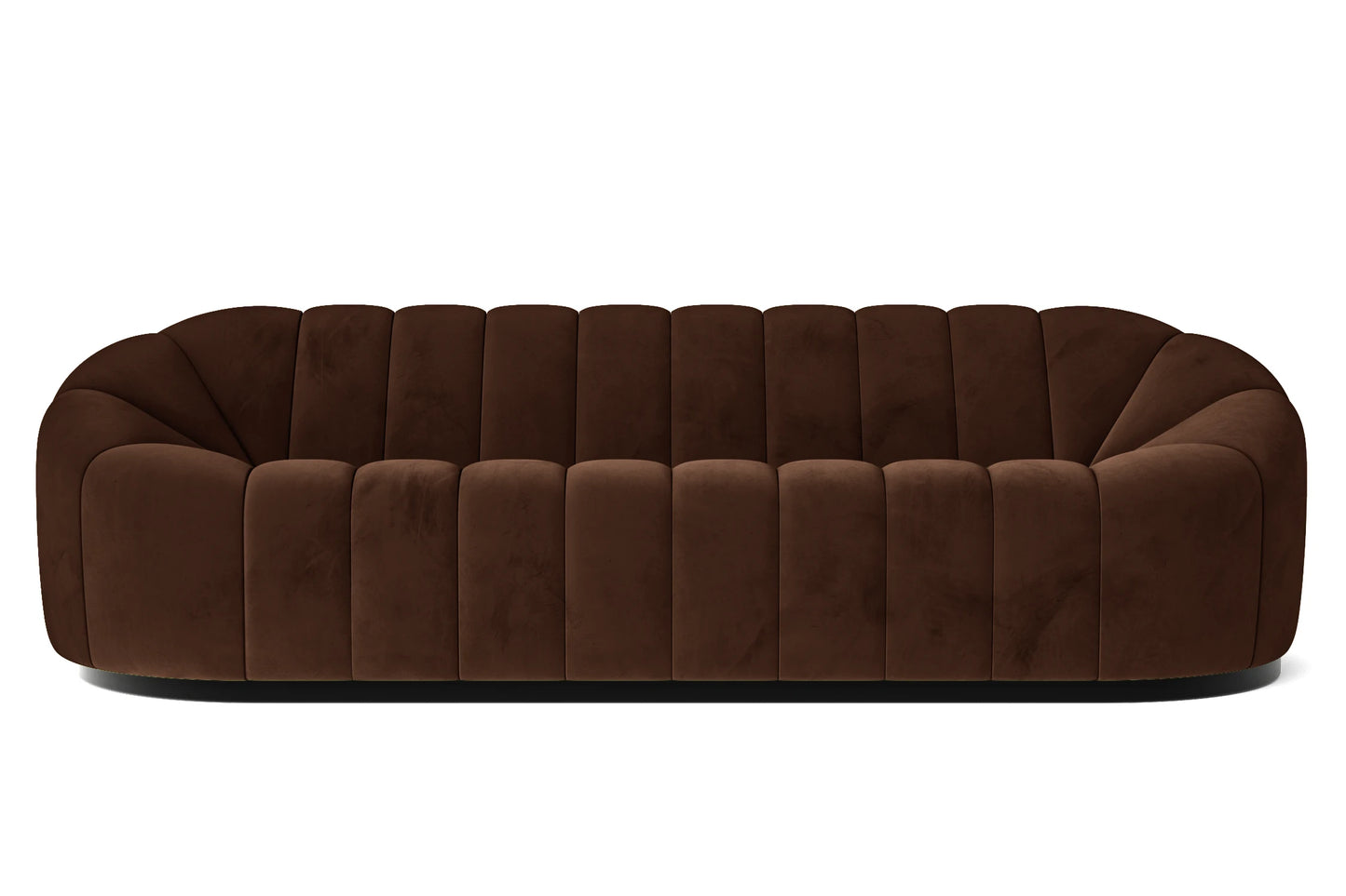 Columbia 4 Seater Sofa Coffee Brown Velvet