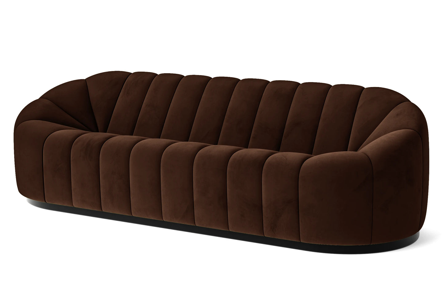 Columbia 4 Seater Sofa Coffee Brown Velvet