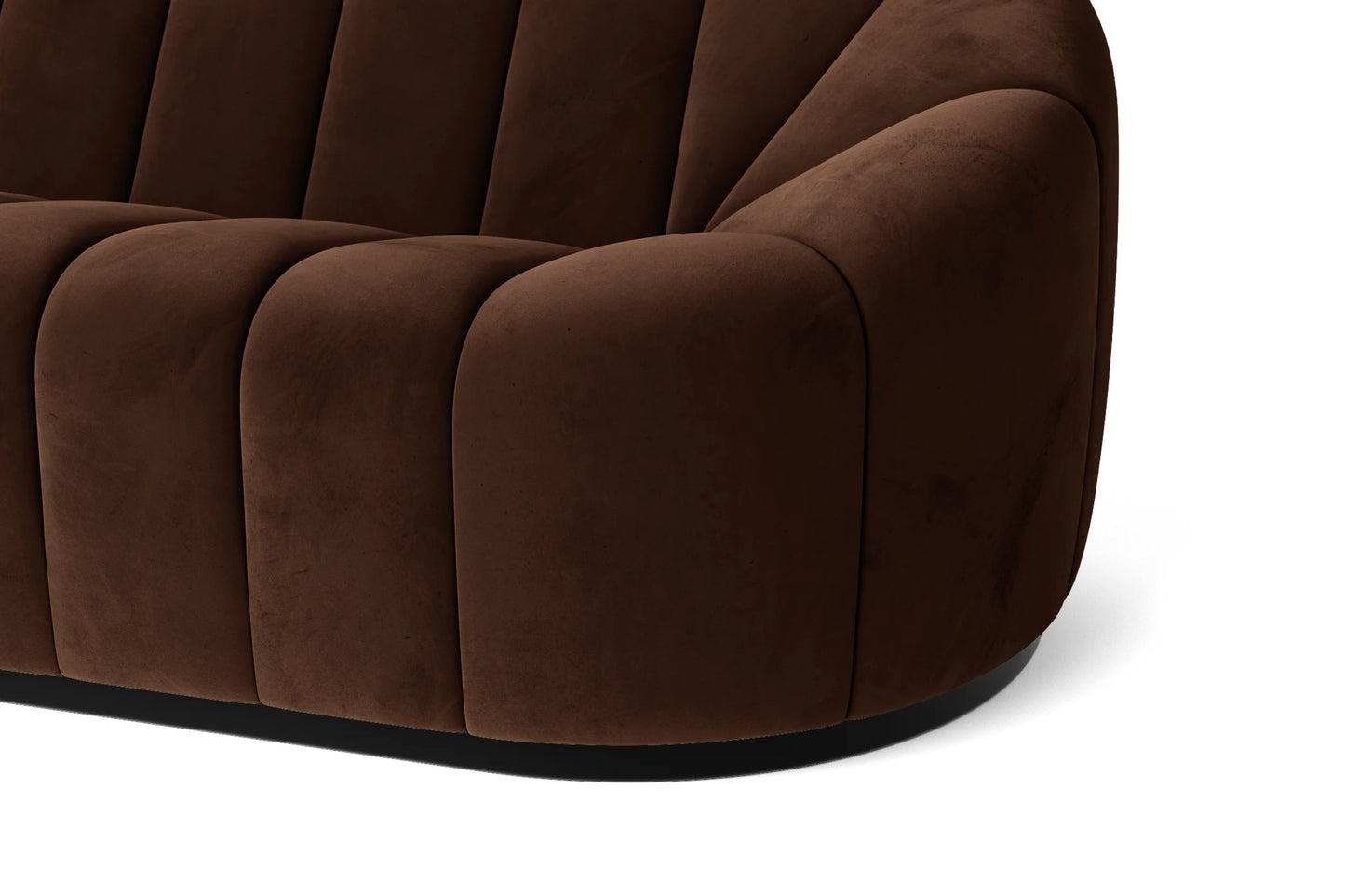 Columbia 4 Seater Sofa Coffee Brown Velvet