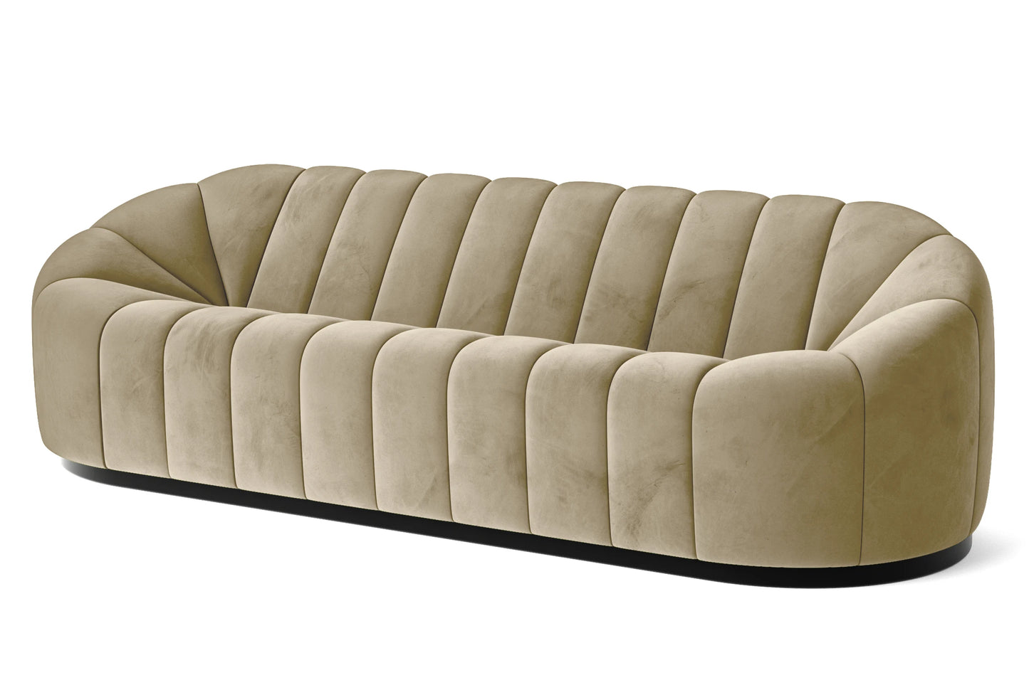 Columbia 4 Seater Sofa Cream Velvet