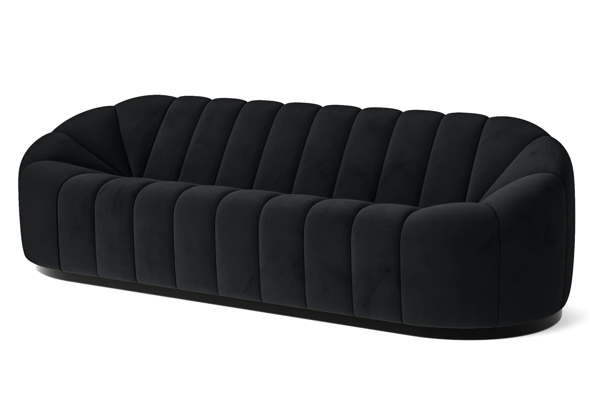 Columbia 4 Seater Sofa Dark Grey Velvet