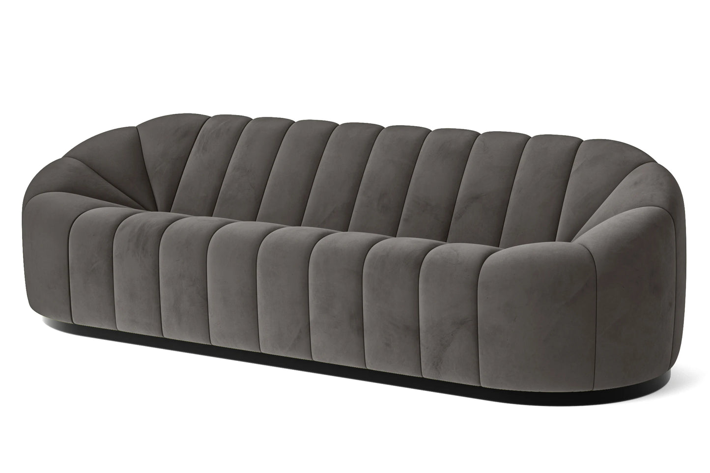 Columbia 4 Seater Sofa Grey Velvet