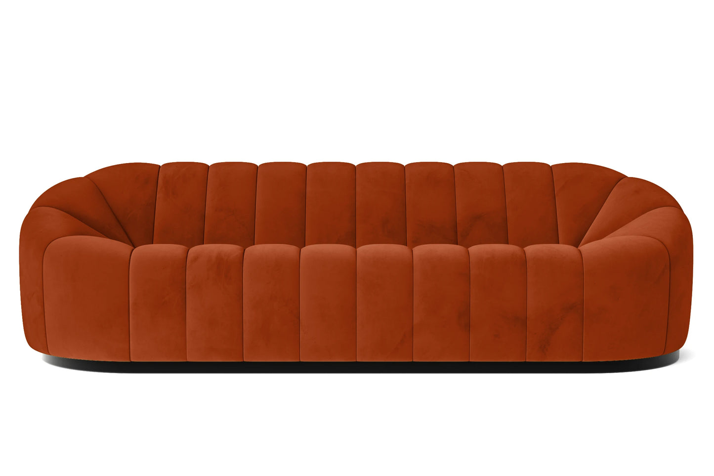 Columbia 4 Seater Sofa Orange Velvet