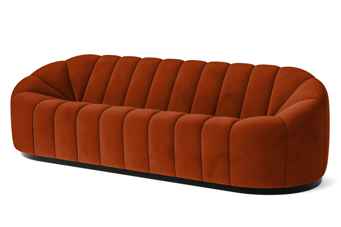 Columbia 4 Seater Sofa Orange Velvet