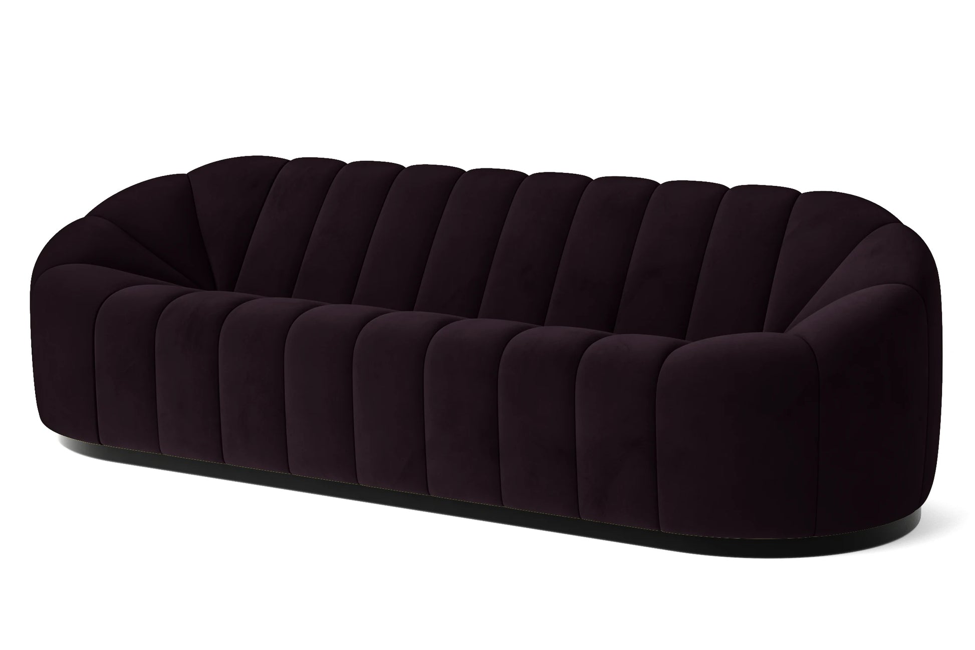 Columbia 4 Seater Sofa Purple Velvet