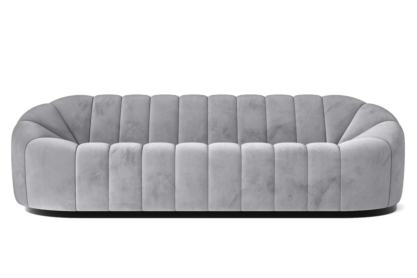 Columbia 4 Seater Sofa Silver Velvet