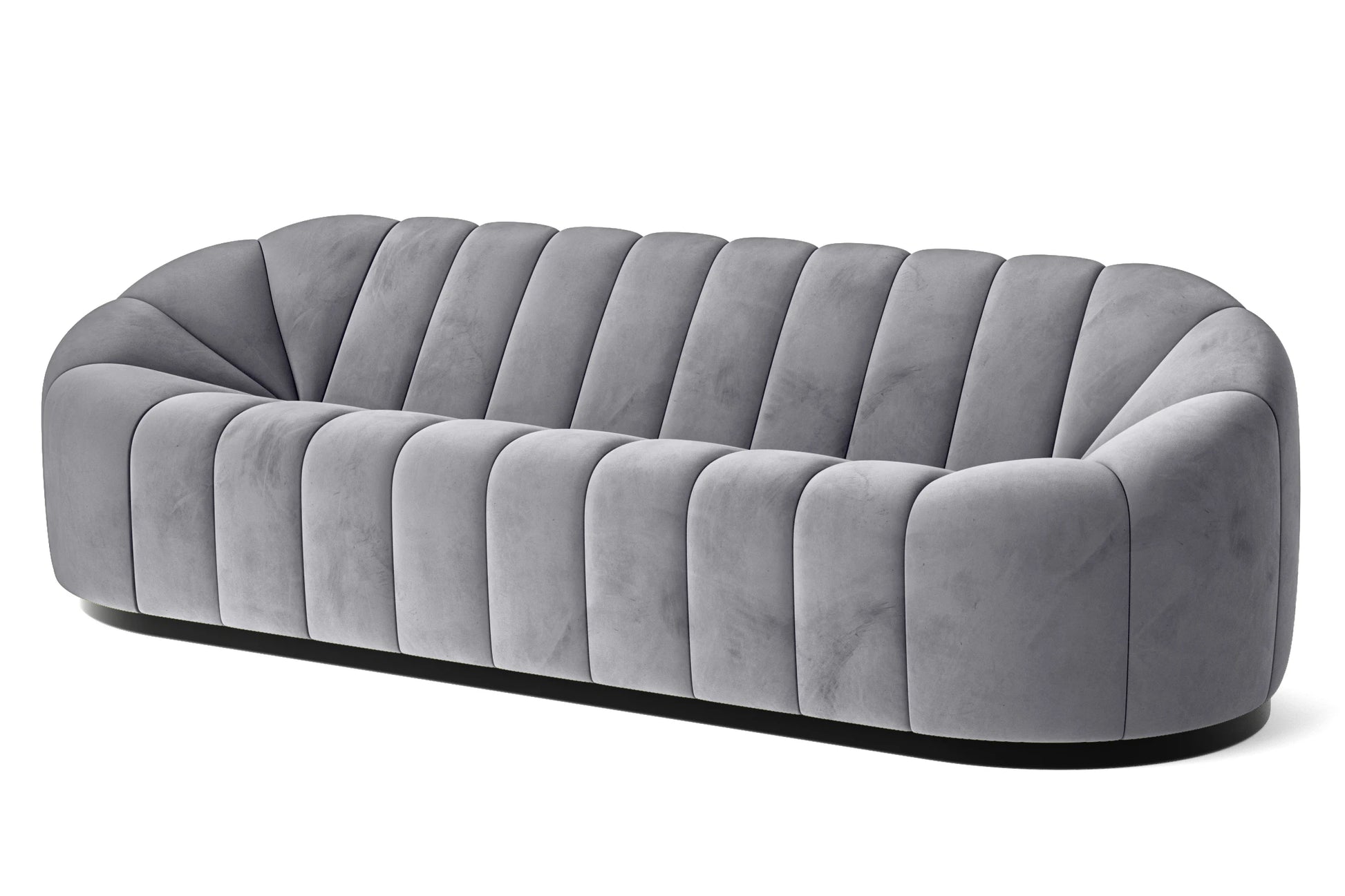 Columbia 4 Seater Sofa Silver Velvet