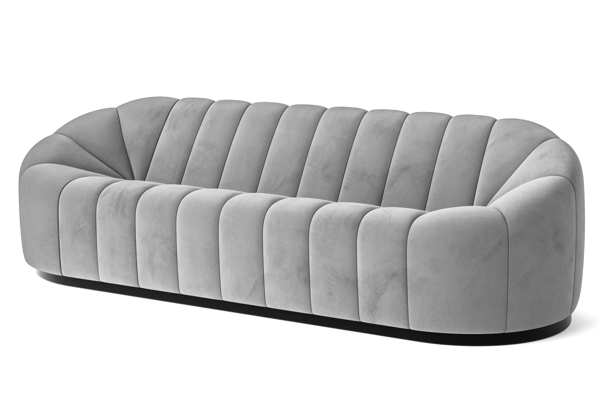 Columbia 4 Seater Sofa White Velvet