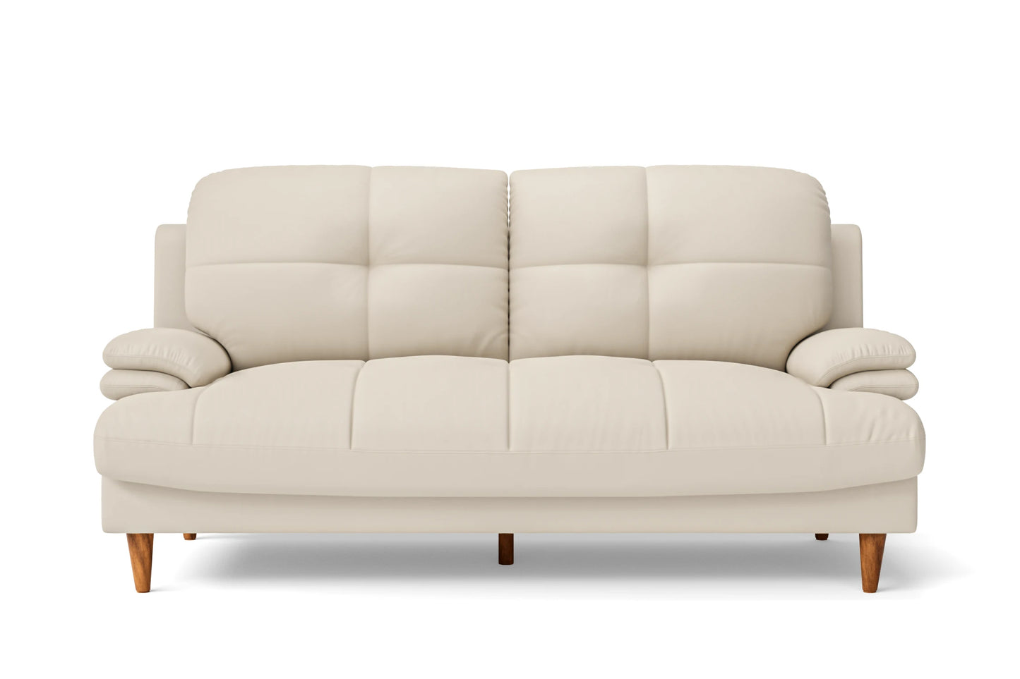 Cosenza 3 Seater Sofa Cream Leather