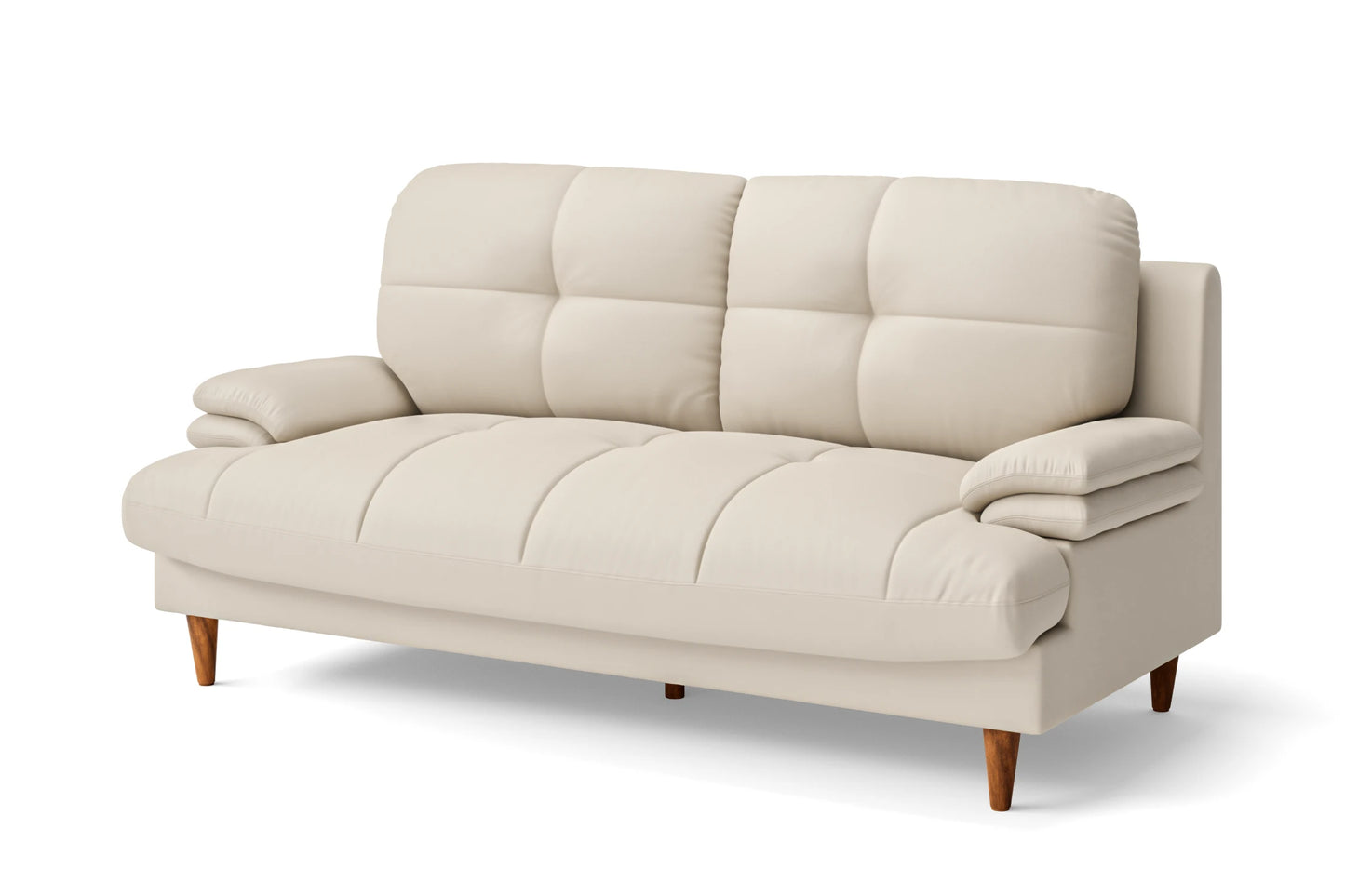 Cosenza 3 Seater Sofa Cream Leather