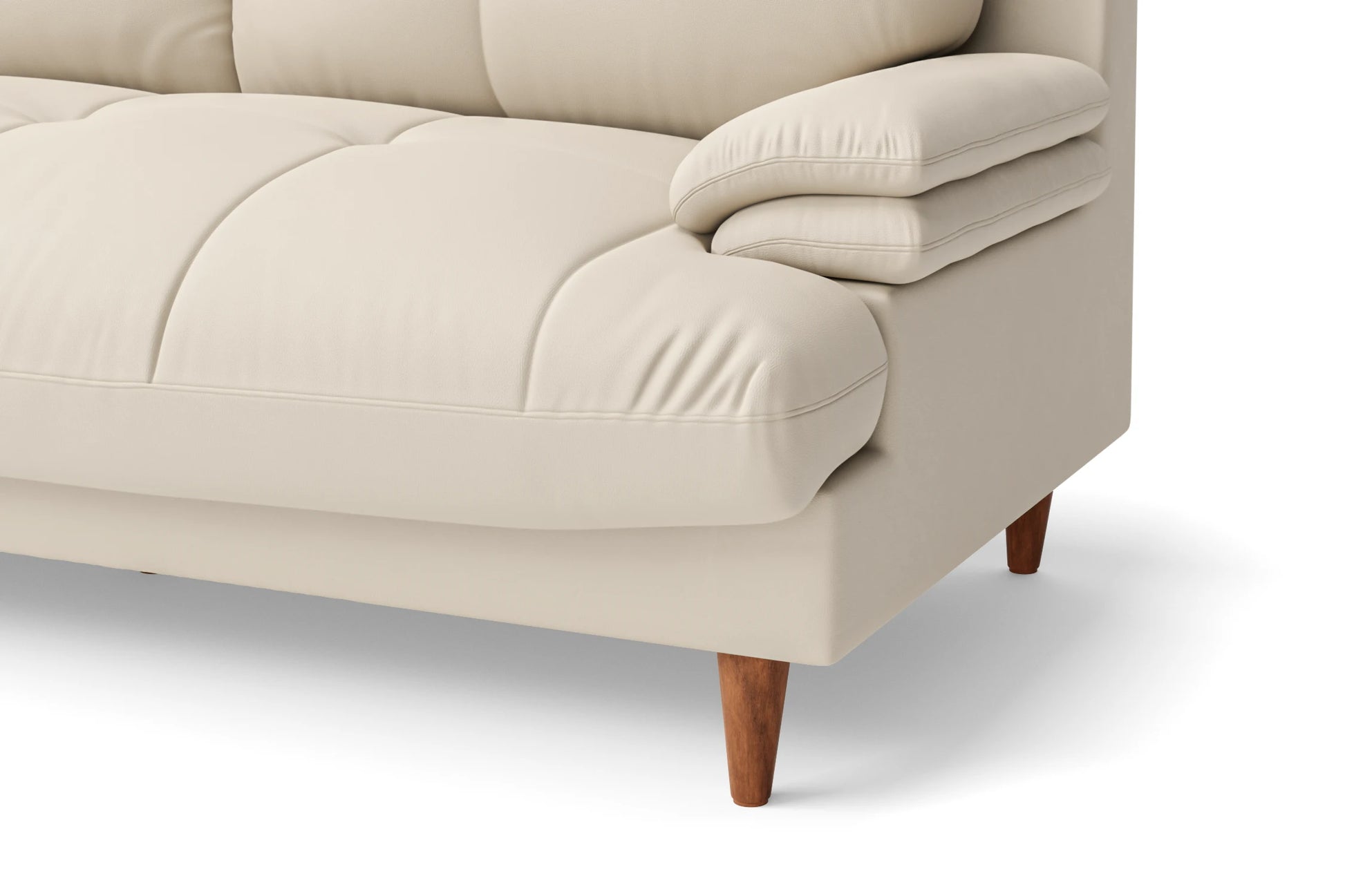 Cosenza 3 Seater Sofa Cream Leather