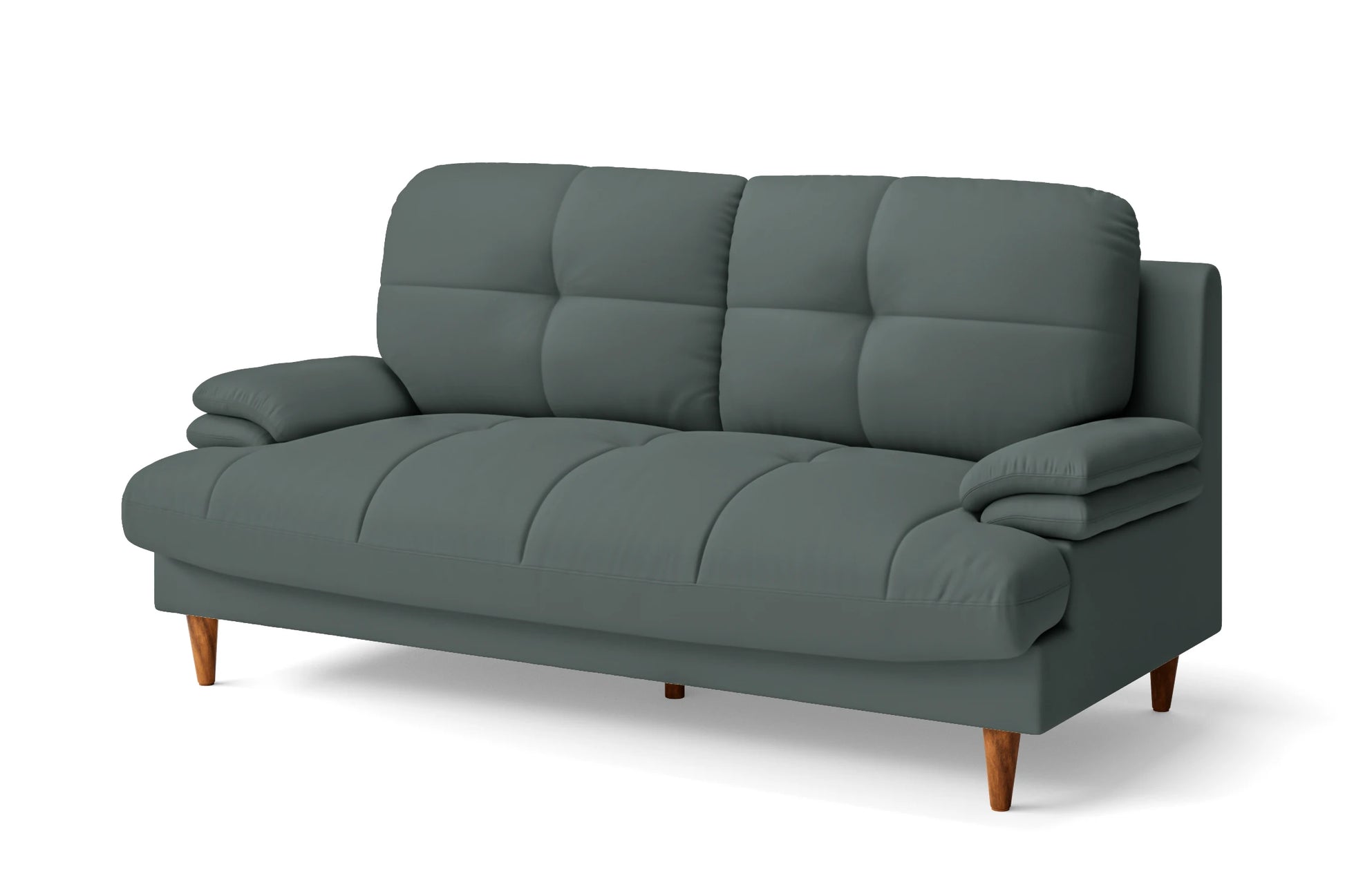 Cosenza 3 Seater Sofa Dusky Turquoise Leather