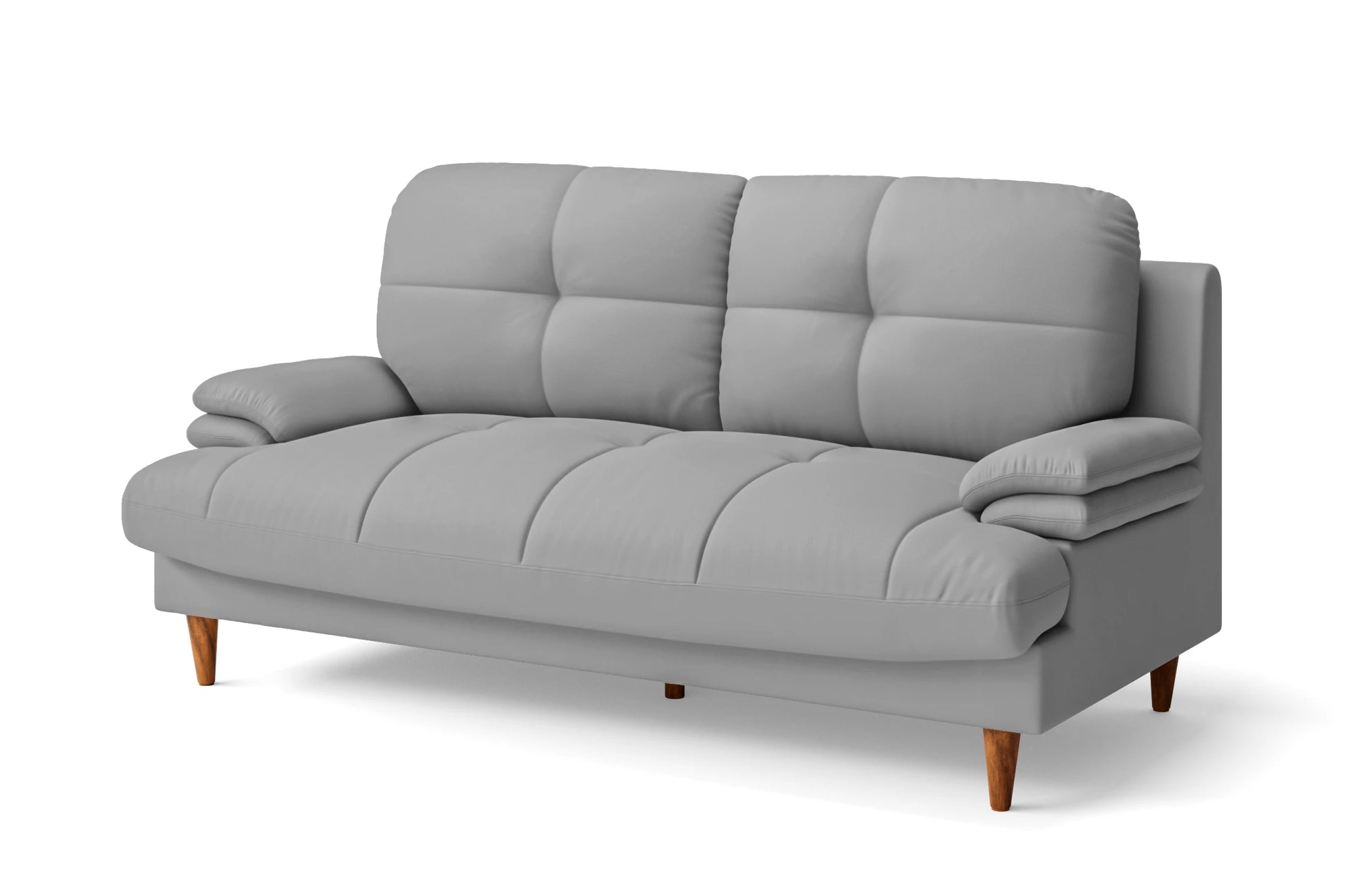 Cosenza 3 Seater Sofa Grey Leather