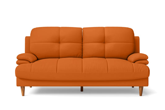 Cosenza 3 Seater Sofa Orange Leather