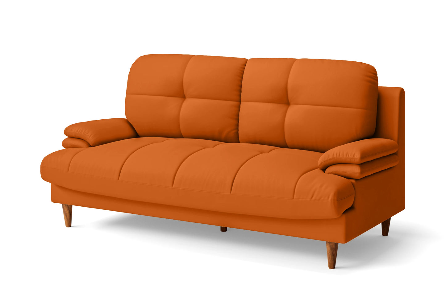 Cosenza 3 Seater Sofa Orange Leather