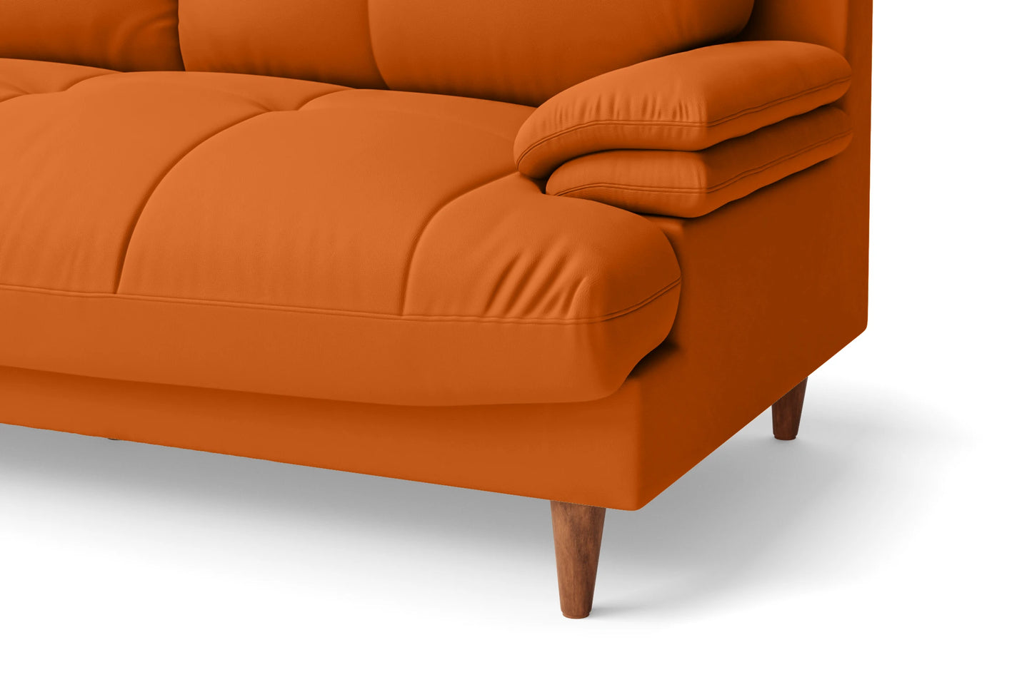 Cosenza 3 Seater Sofa Orange Leather