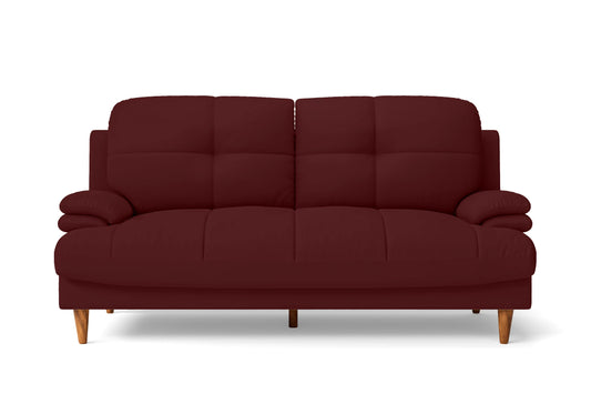 Cosenza 3 Seater Sofa Red Leather