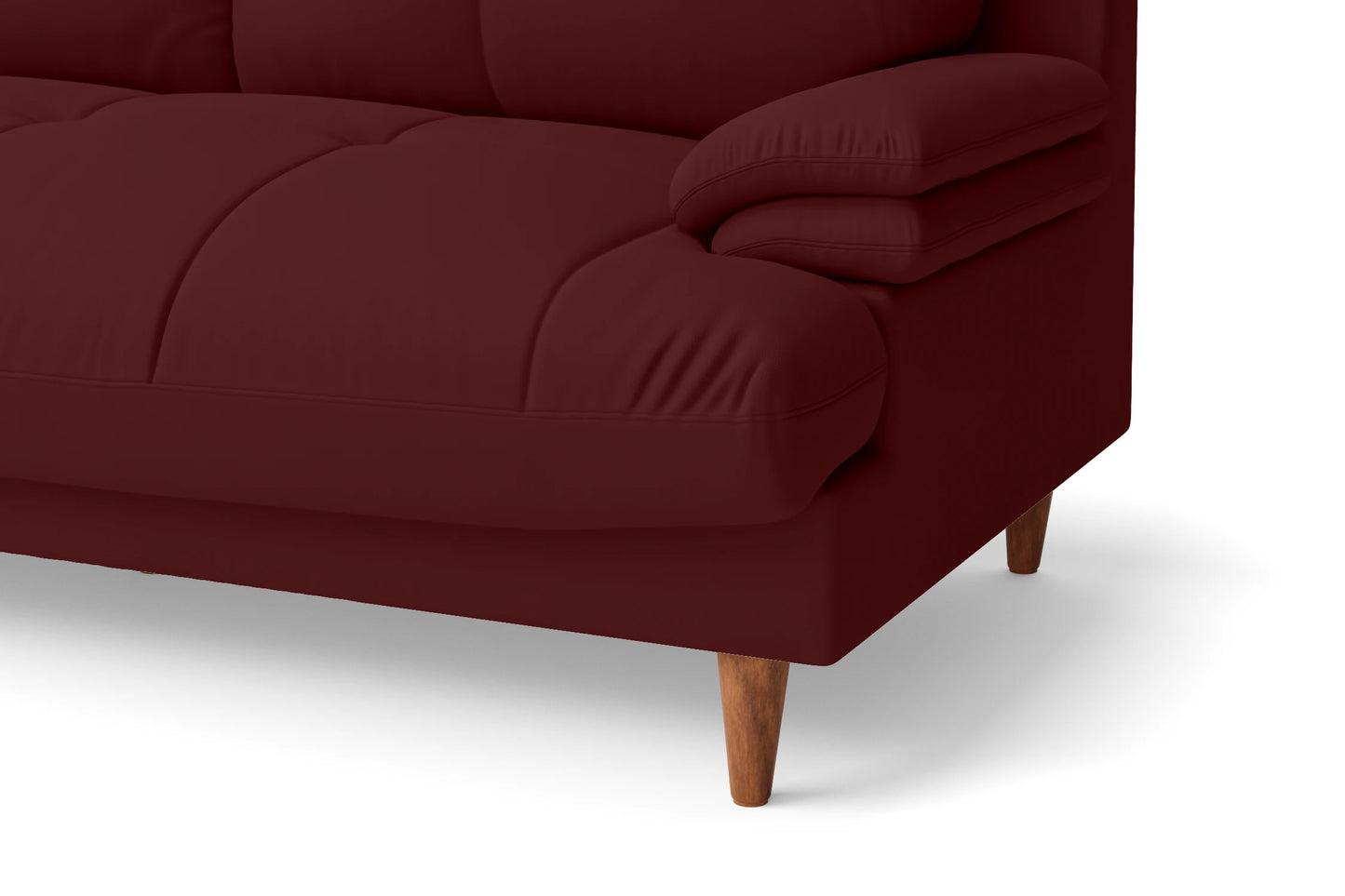 Cosenza 3 Seater Sofa Red Leather