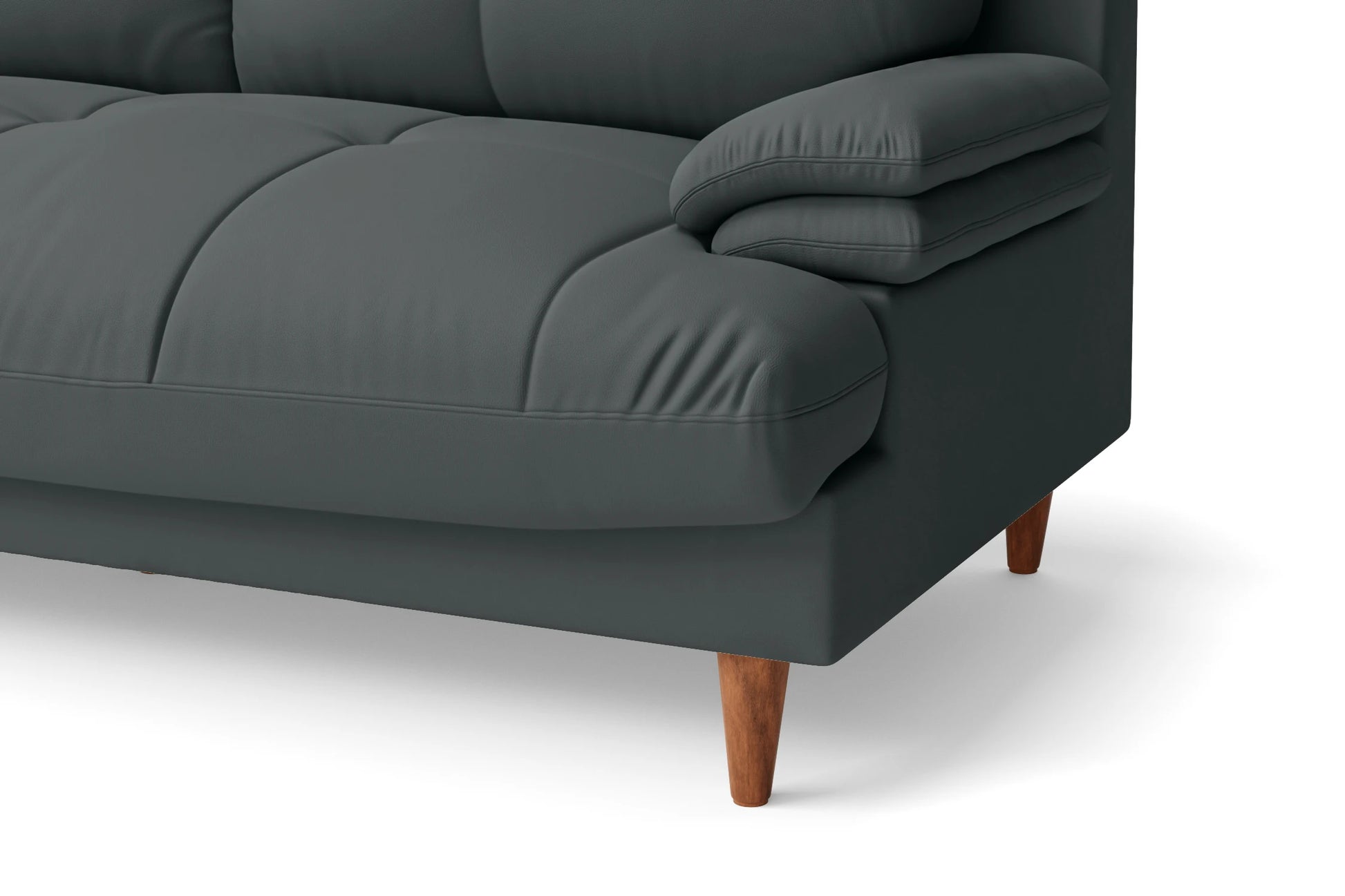 Cosenza 3 Seater Sofa Slate Leather