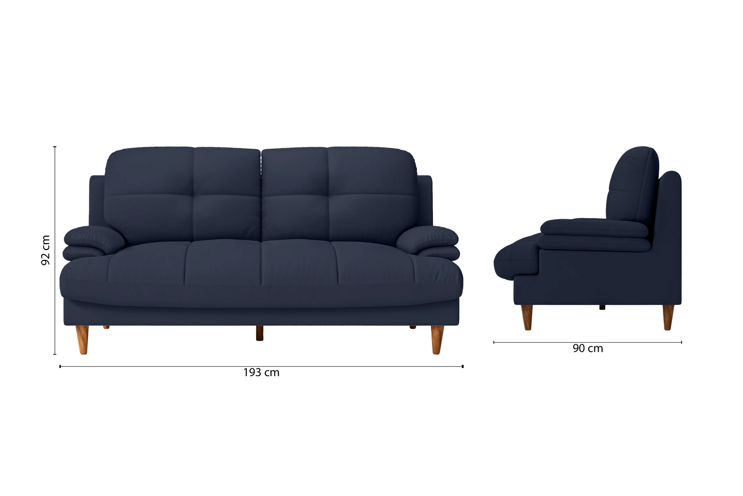 Cosenza 3 Seater Sofa Spruce Leather