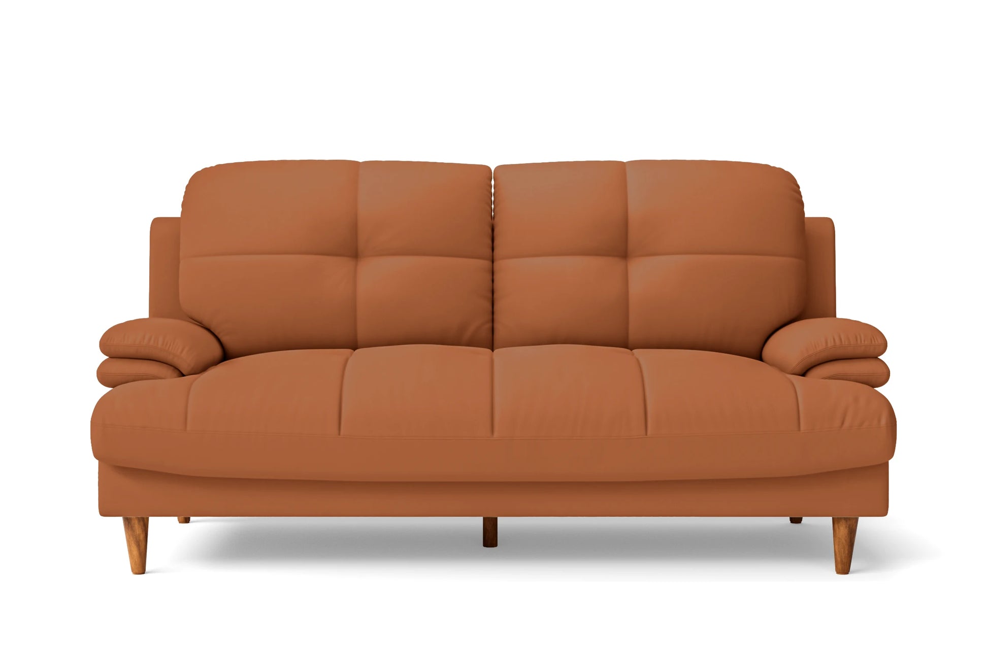 Cosenza 3 Seater Sofa Tan Brown Leather