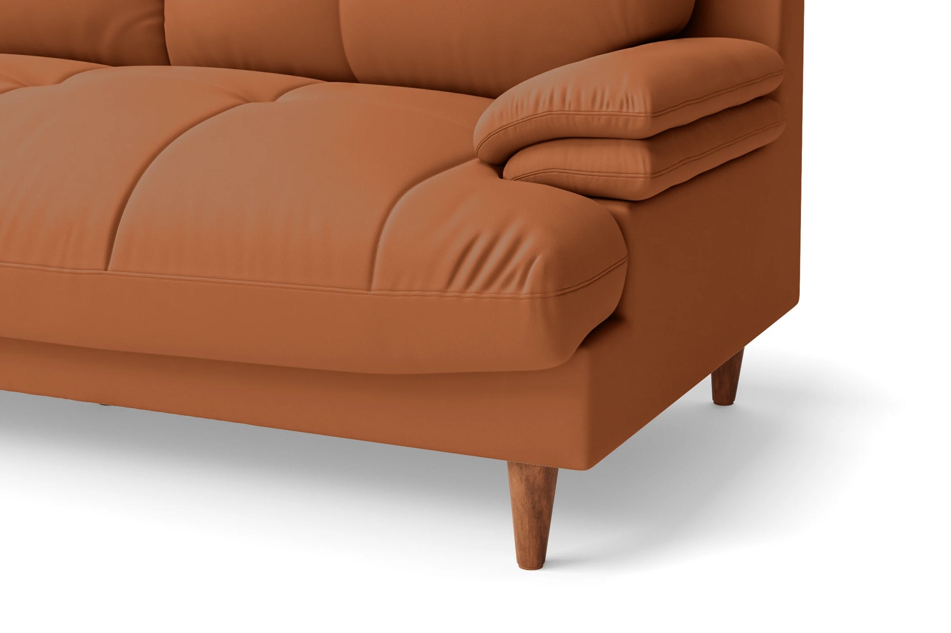 Cosenza 3 Seater Sofa Tan Brown Leather