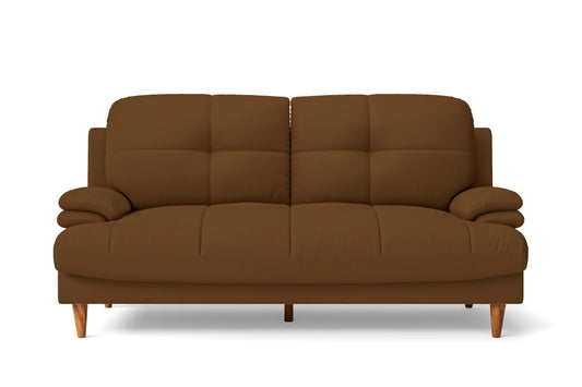 Cosenza 3 Seater Sofa Walnut Brown Leather