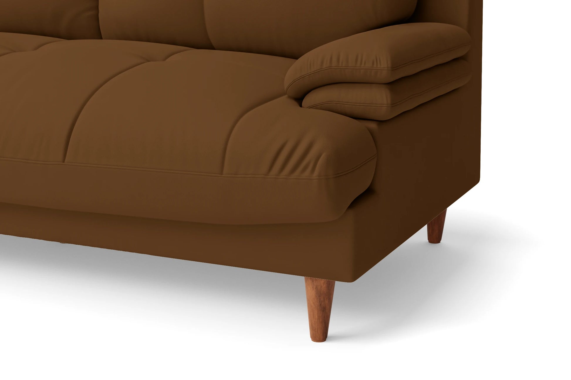 Cosenza 3 Seater Sofa Walnut Brown Leather