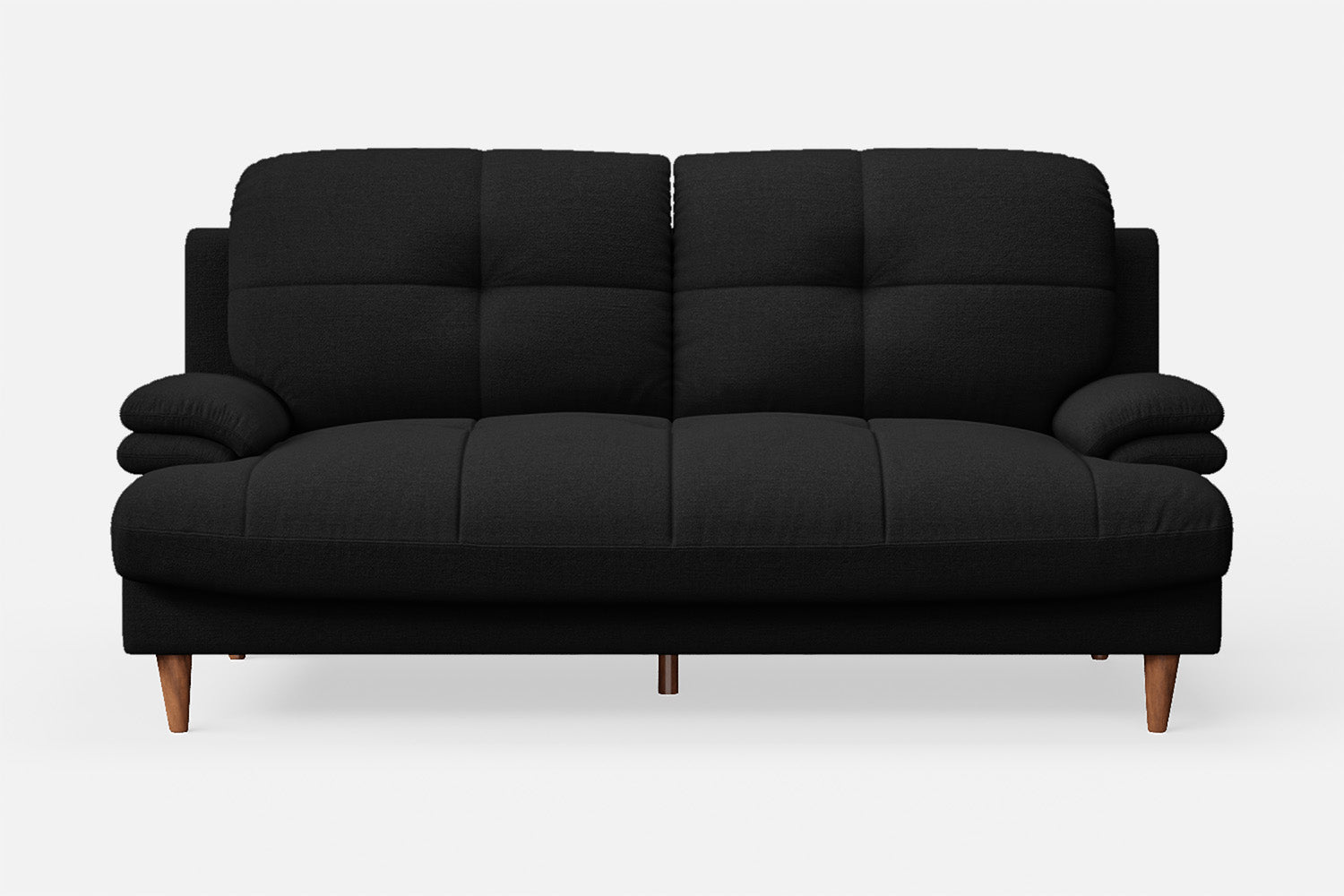 Cosenza 3 Seater Sofa Black Linen Fabric