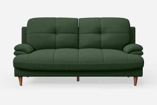 Cosenza 3 Seater Sofa Forest Green Linen Fabric