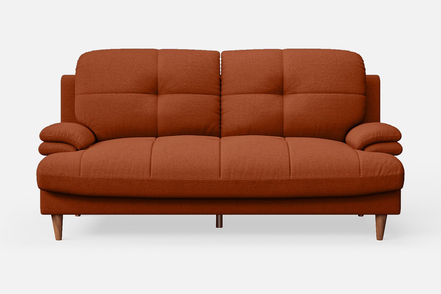 Cosenza 3 Seater Sofa Orange Linen Fabric