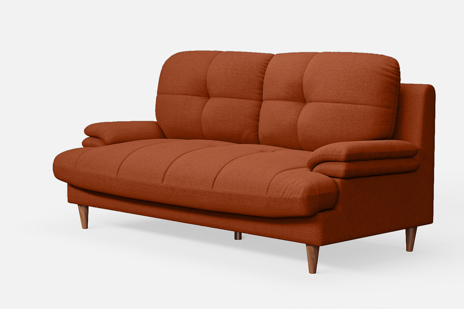 Cosenza 3 Seater Sofa Orange Linen Fabric