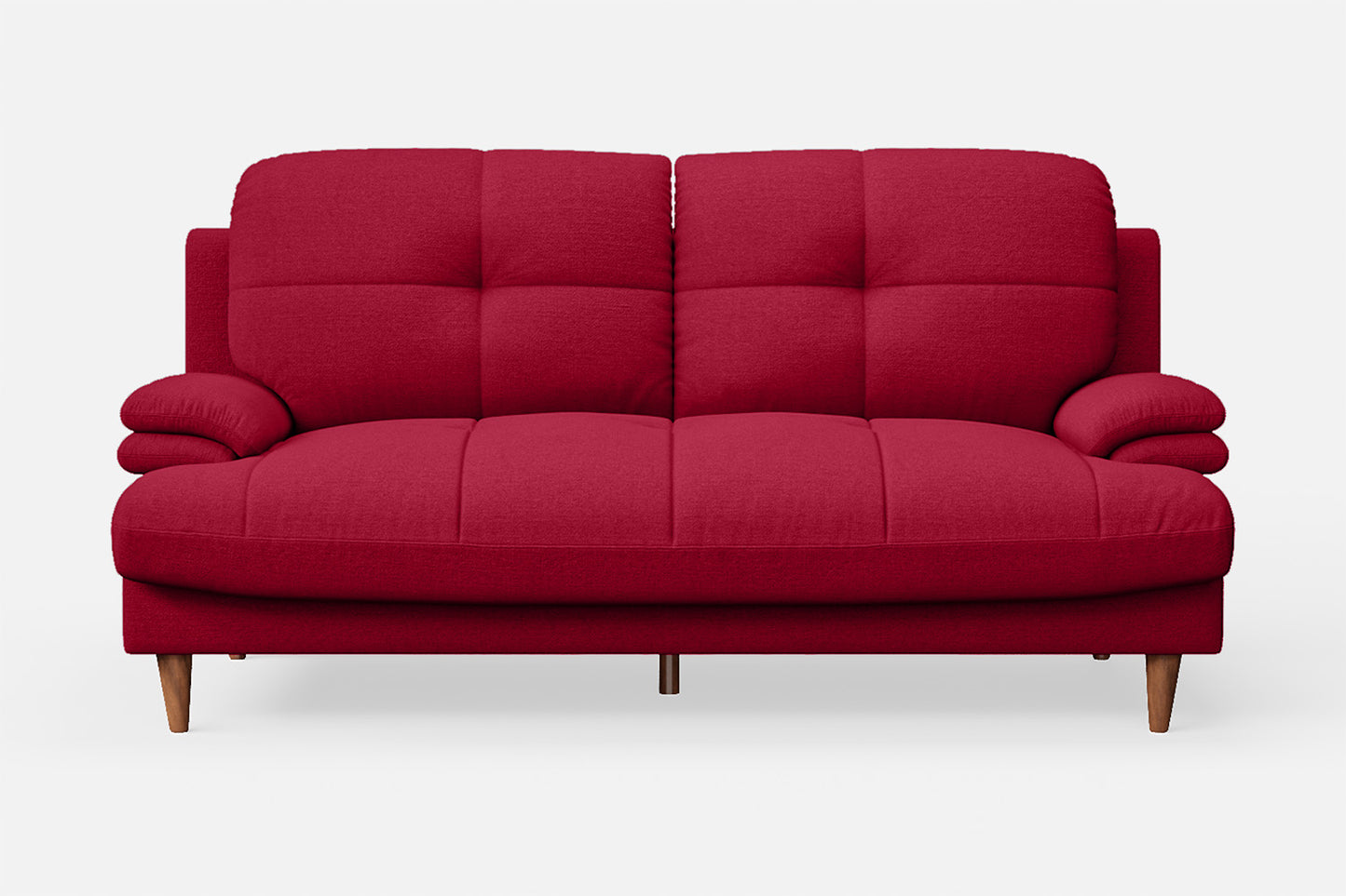 Cosenza 3 Seater Sofa Red Linen Fabric