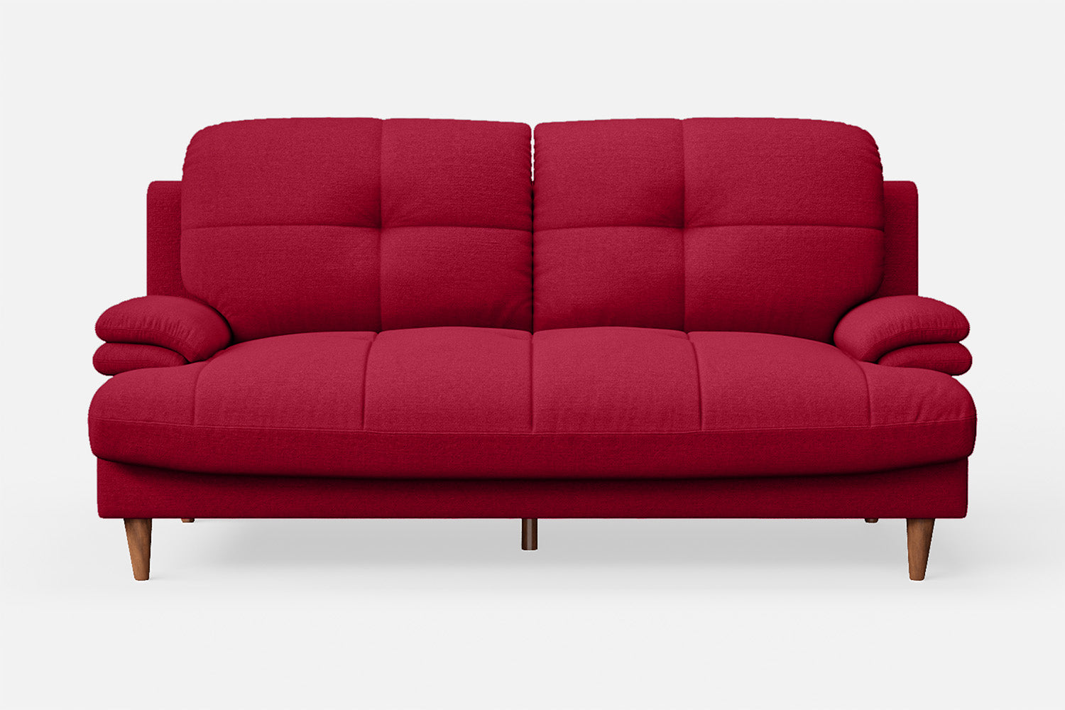 Cosenza 3 Seater Sofa Red Linen Fabric