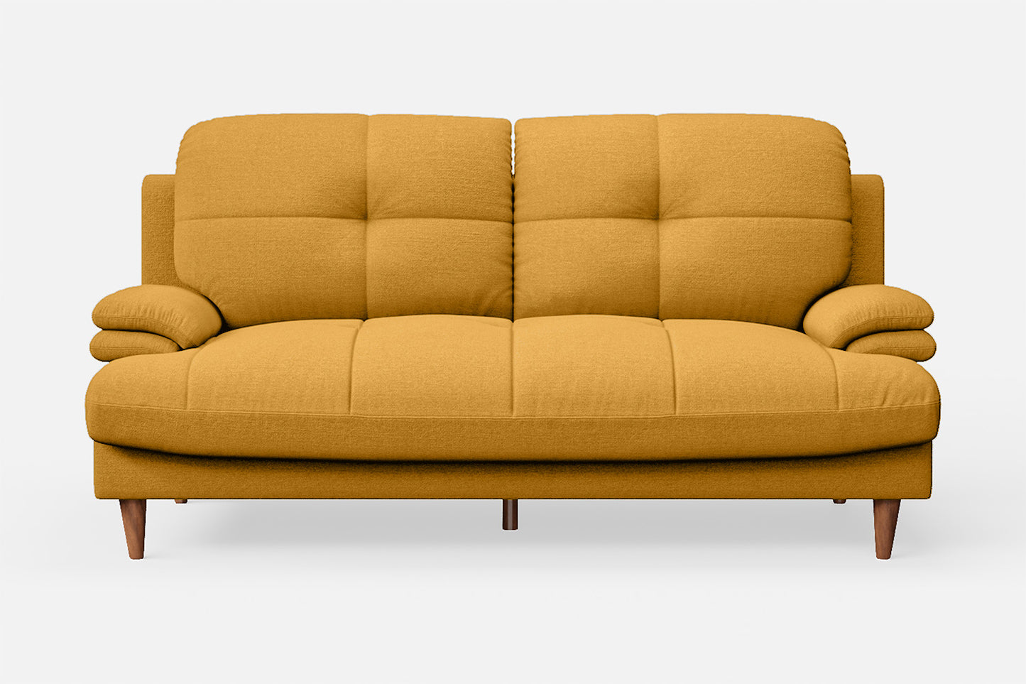 Cosenza 3 Seater Sofa Yellow Linen Fabric