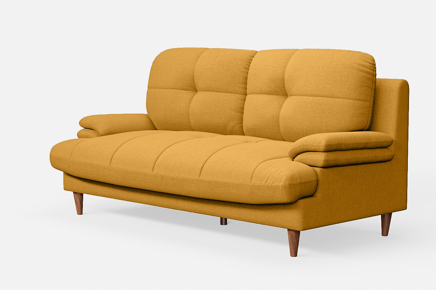 Cosenza 3 Seater Sofa Yellow Linen Fabric