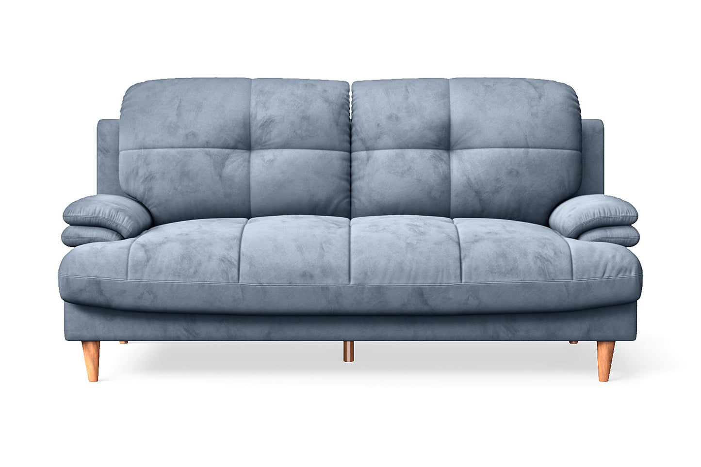 Cosenza 3 Seater Sofa Baby Blue Velvet