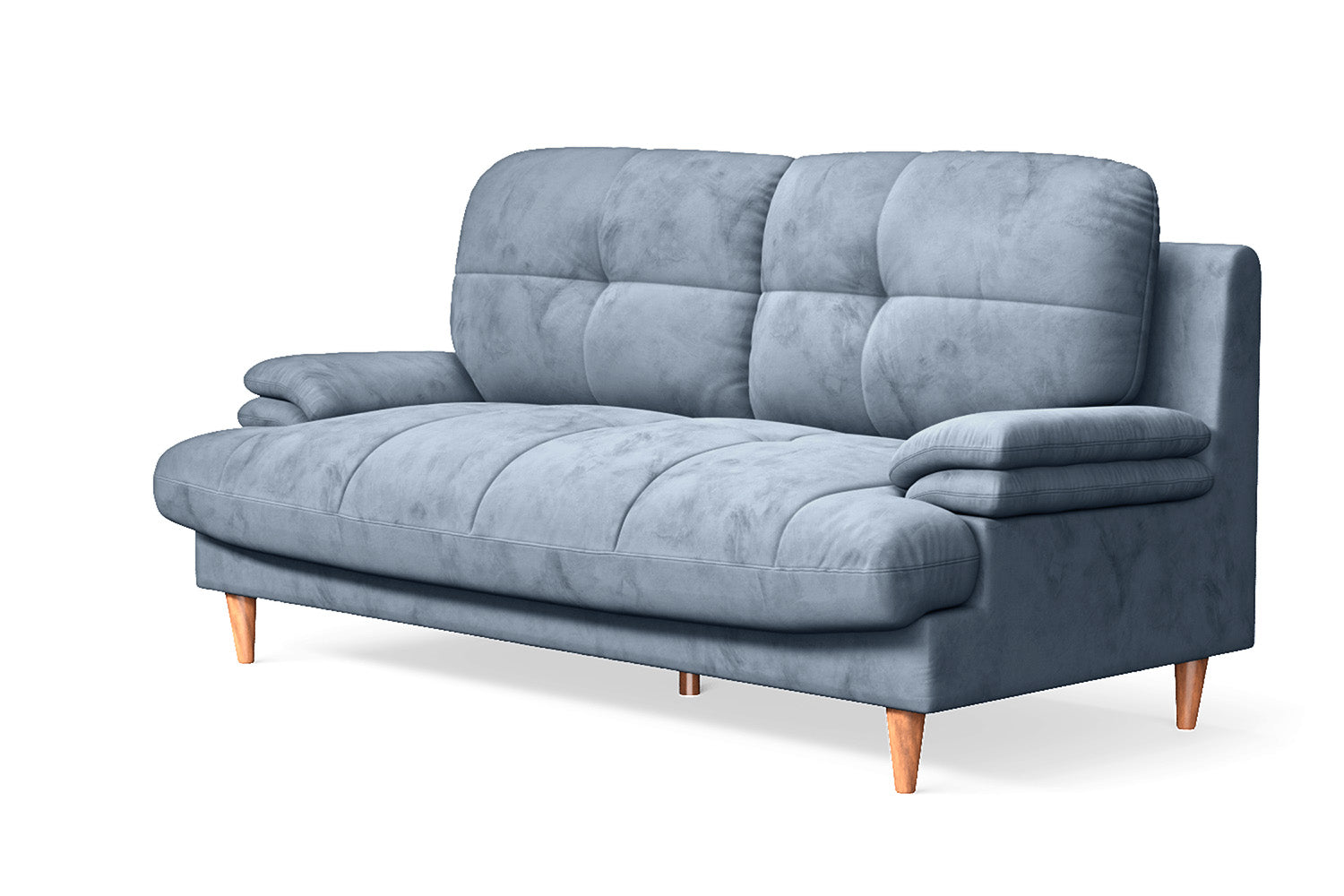 Cosenza 3 Seater Sofa Baby Blue Velvet