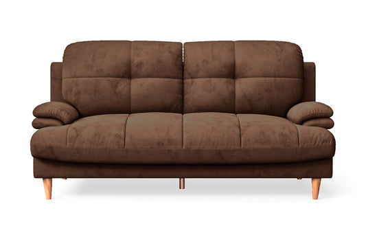 Cosenza 3 Seater Sofa Coffee Brown Velvet