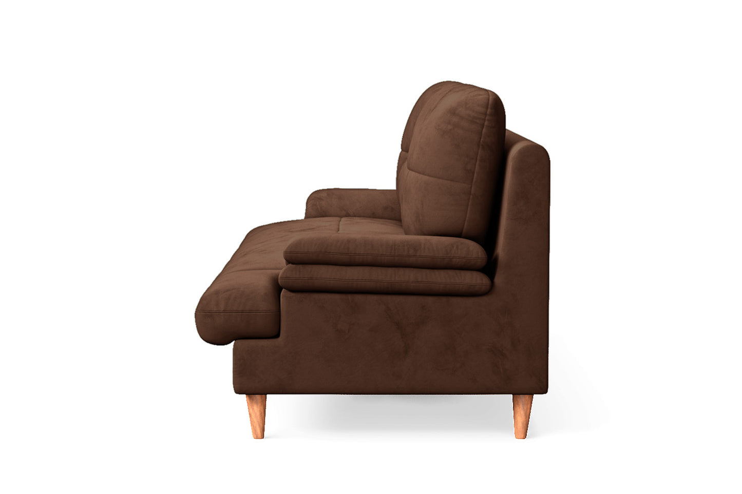 Cosenza 3 Seater Sofa Coffee Brown Velvet