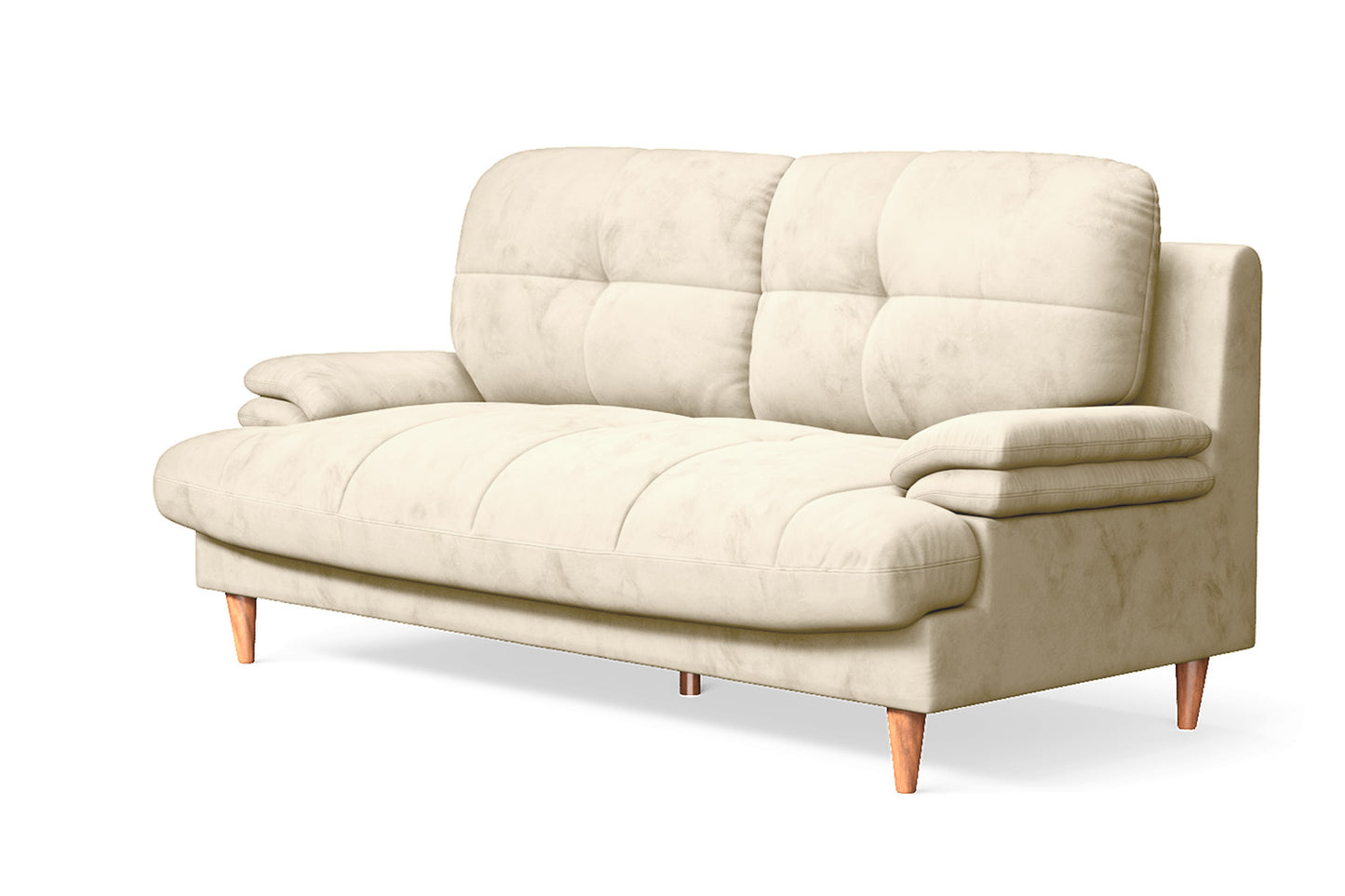 Cosenza 3 Seater Sofa Cream Velvet