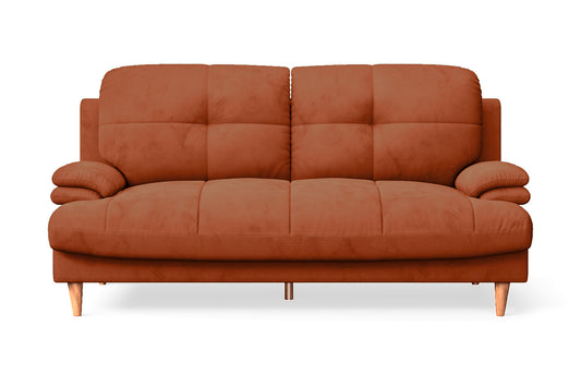 Cosenza 3 Seater Sofa Orange Velvet