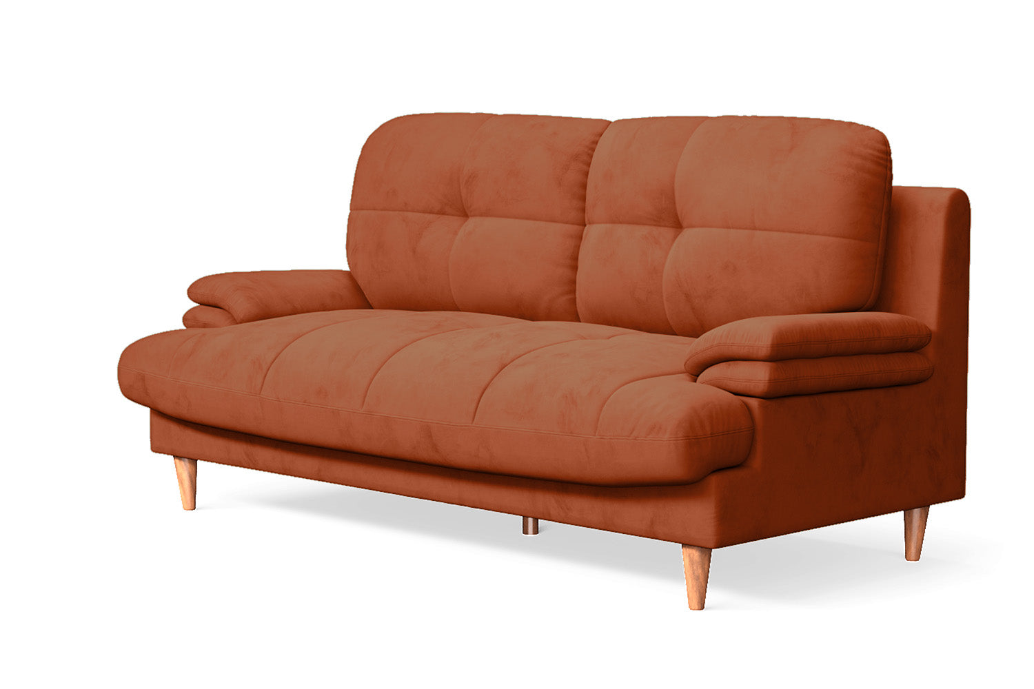 Cosenza 3 Seater Sofa Orange Velvet