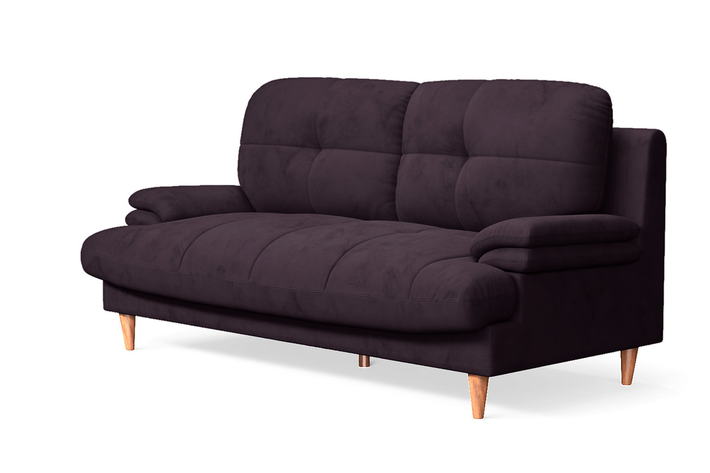 Cosenza 3 Seater Sofa Purple Velvet