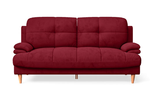 Cosenza 3 Seater Sofa Red Velvet